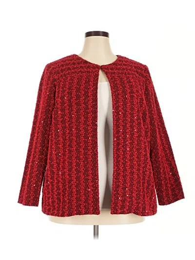 Pre-owned Alfred Dunner Blazer Jacket In Red