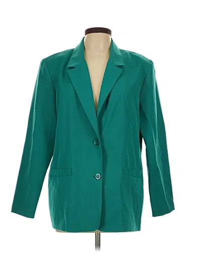 Pre-owned Alfred Dunner Blazer Jacket In Teal