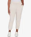 Alfred Dunner Plus Size Calm Luxe Soft Luxe Knit Jogger In Neutral