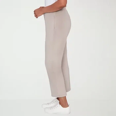 Alfred Dunner Calm Luxe Womens Straight Lounge Pant In Gray