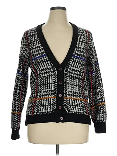 Pre-owned Alfred Dunner Cardigan Sweater In Black