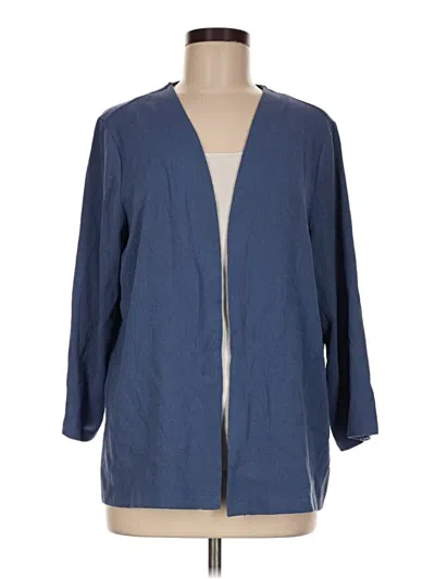 Pre-owned Alfred Dunner Cardigan Sweater In Blue