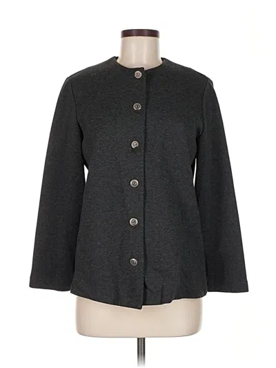 Pre-owned Alfred Dunner Cardigan Sweater In Gray