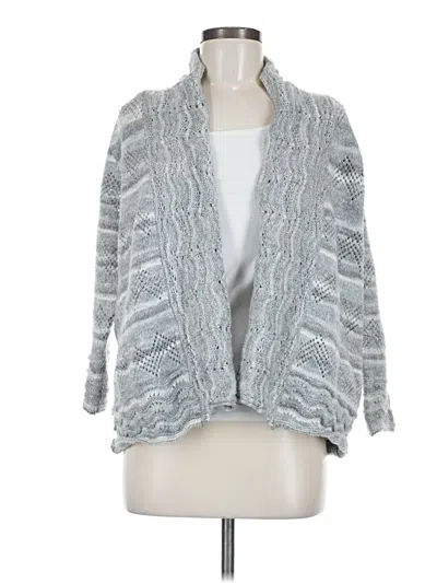 Pre-owned Alfred Dunner Cardigan Sweater In Gray