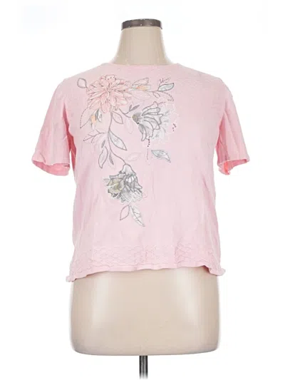 Pre-owned Alfred Dunner Cardigan Sweater In Pink