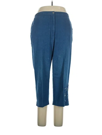 Pre-owned Alfred Dunner Casual Pants In Blue