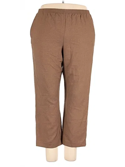 Pre-owned Alfred Dunner Casual Pants In Brown