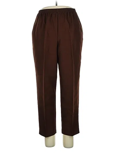 Pre-owned Alfred Dunner Casual Pants In Brown