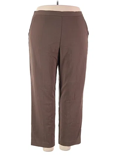 Pre-owned Alfred Dunner Casual Pants In Brown