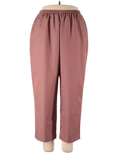 Pre-owned Alfred Dunner Casual Pants In Burgundy