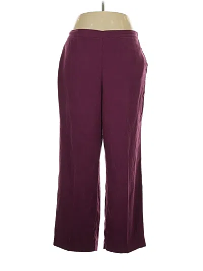 Pre-owned Alfred Dunner Casual Pants In Burgundy