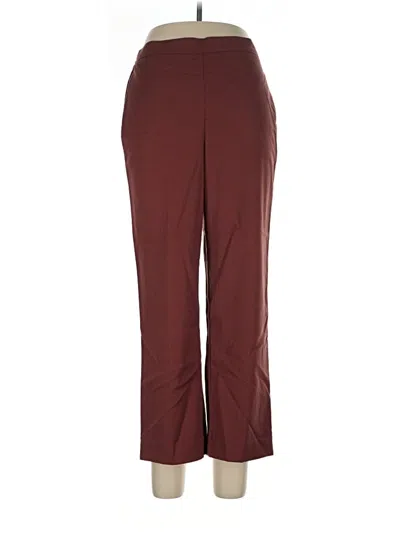 Pre-owned Alfred Dunner Casual Pants In Burgundy