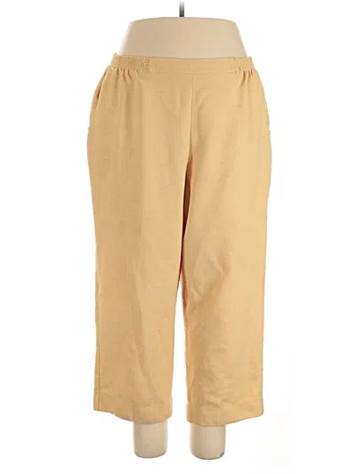 Pre-owned Alfred Dunner Casual Pants In Gold