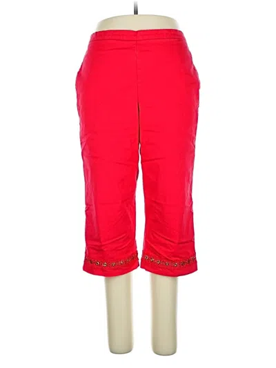 Pre-owned Alfred Dunner Casual Pants In Red