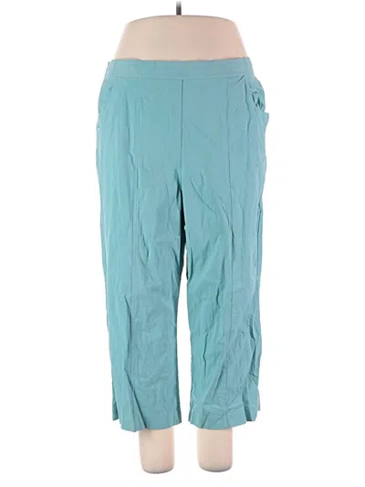 Pre-owned Alfred Dunner Casual Pants In Teal