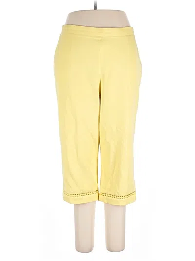 Pre-owned Alfred Dunner Casual Pants In Yellow