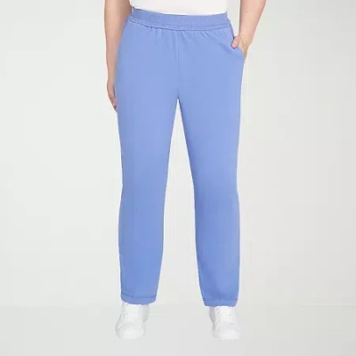 Alfred Dunner Casual Vibe Womens Straight Pull-on Pant In Purple