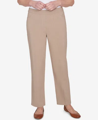 Alfred Dunner Charm School Women's Classic Charmed Average Length Pant In Toast