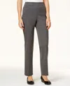 Alfred Dunner Classics Allure Pull-on Slim-leg Pants In Gray