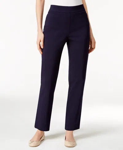 Alfred Dunner Classics Allure Pull-on Slim-leg Pants In Blue