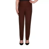 Alfred Dunner Classics Womens Allure Stretch Pant In Brown