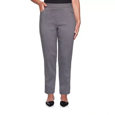 Alfred Dunner Classics Womens Allure Stretch Pant In Gray