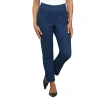 Alfred Dunner Classics Womens Mid Rise Stretch Fabric Straight Leg Jean In Blue