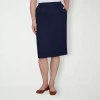 Alfred Dunner Classics Womens Pencil Skirt In Blue