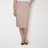 Alfred Dunner Classics Womens Pencil Skirt In Sand