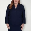 Alfred Dunner Classics Womens Plus Regular Fit Suit Jacket In Blue