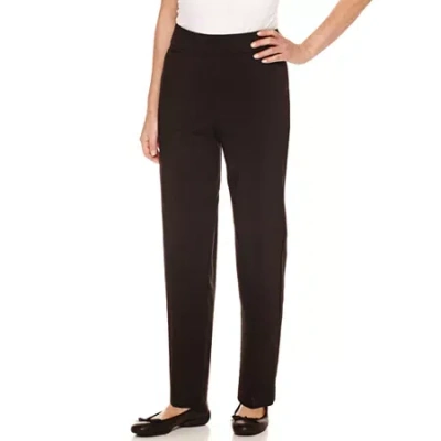 Alfred Dunner Classics Womens Plus Slim Pull-on Pants In Black