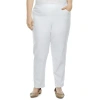 Alfred Dunner Classics Womens Plus Slim Pull-on Pants In White