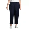 Alfred Dunner Classics Womens Plus Straight Pull-on Pants In Blue
