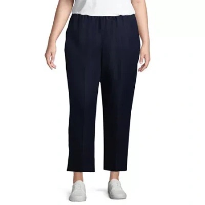 Alfred Dunner Classics Womens Plus Straight Pull-on Pants In Blue