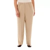 Alfred Dunner Classics Womens Plus Straight Pull-on Pants In Brown