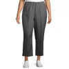 Alfred Dunner Classics Womens Plus Straight Pull-on Pants In Gray