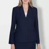 Alfred Dunner Classics Womens Regular Fit Suit Jacket In Blue