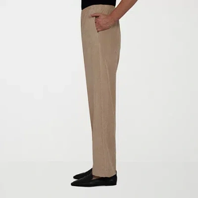Alfred Dunner Classics Womens Straight Corduroy Pant In Brown