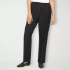 Alfred Dunner Classics Womens Straight Mid Rise Pull-on Pant In Black