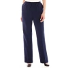 Alfred Dunner Classics Womens Straight Mid Rise Pull-on Pant In Blue