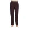 Alfred Dunner Classics Womens Straight Mid Rise Pull-on Pant In Brown