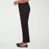 Alfred Dunner Classics Womens Straight Pull-on Pant In Black