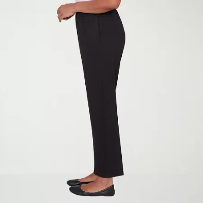 Alfred Dunner Classics Womens Straight Pull-on Pant In Black