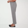 Alfred Dunner Classics Womens Straight Pull-on Pant In Gray