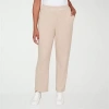 Alfred Dunner Comfort And Joy Womens Straight Mid Rise Pull-on Pant In Neutral