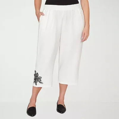 Alfred Dunner Crowd Pleaser Womens Plus Straight Capri Pant In Multi