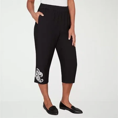 Alfred Dunner Crowd Pleaser Womens Straight Capri Pant In Multi