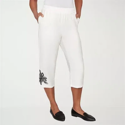 Alfred Dunner Crowd Pleaser Womens Straight Capri Pant In Multi