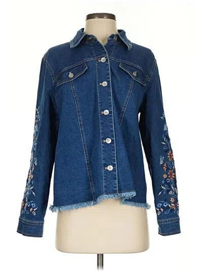 Pre-owned Alfred Dunner Denim Jacket In Blue