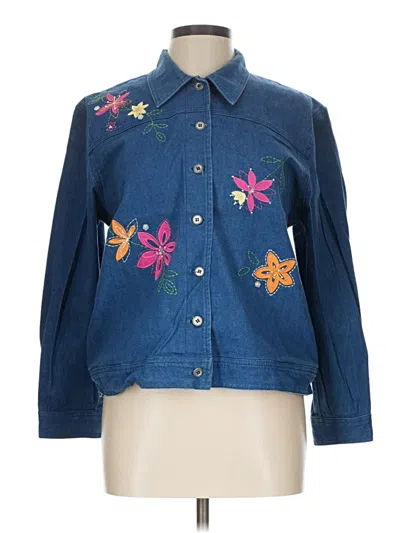 Pre-owned Alfred Dunner Denim Jacket In Blue